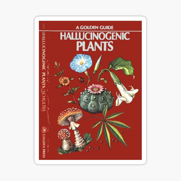 A Golden Guide to Hallucinogenic Plants print Sticker