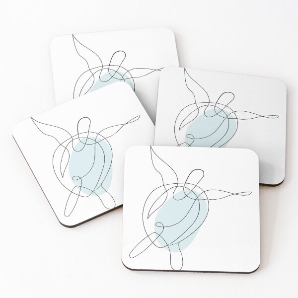 Item preview, OneLine Turtle Baby Blue designed and sold by OneLine24.
