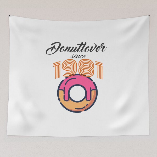 Item preview, Funny birthday design donutlover since 1981 designed and sold by DesignbyManthey.