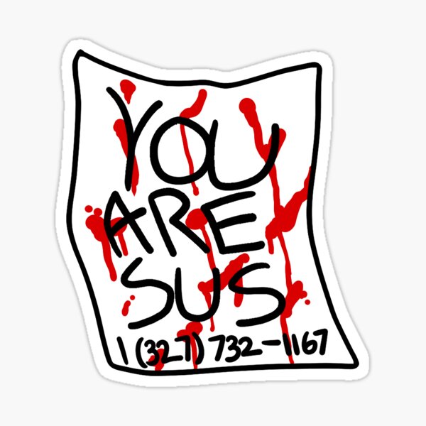 Among Us: Thicc Sus - Meme - Sticker sold by Reskate Studio | SKU 729054 |  Printerval