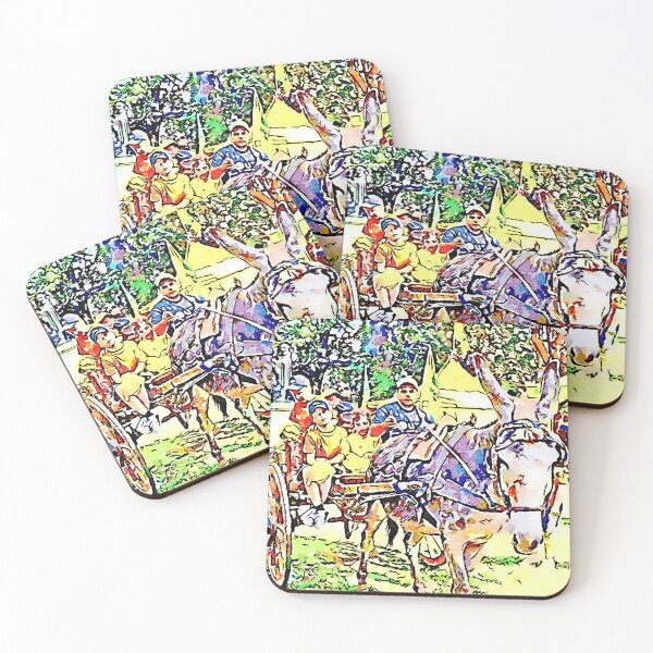 Item preview, The donkey pulls the Sicilian cart with the children designed and sold by Giuseppe Cocco.