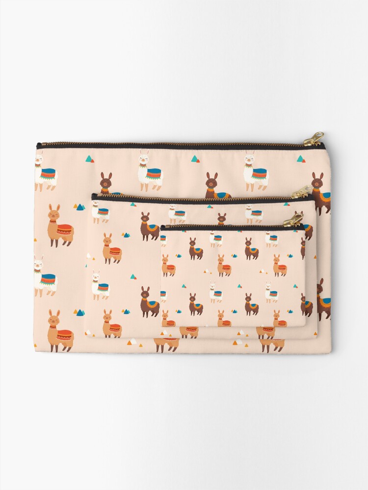 Alternate view of Llama Zipper Pouch