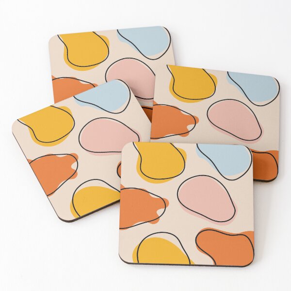 Item preview, Yellow Orange Pink Blue Abstract Patterns designed and sold by hewn505.