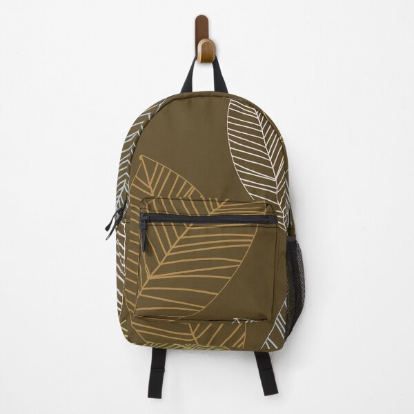 Item preview, Brown Minimalistic Leaves Pattern designed and sold by hewn505.