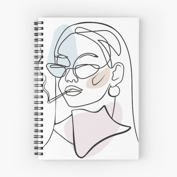 Item preview, Mujer fumadora de OneLine en gafas de sol designed and sold by OneLine24.