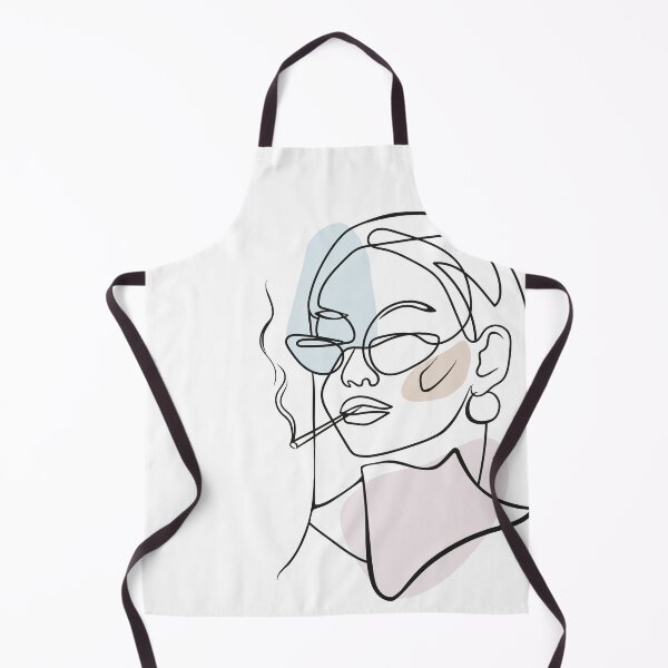 Item preview, OneLine smoking woman in sunglasses designed and sold by OneLine24.
