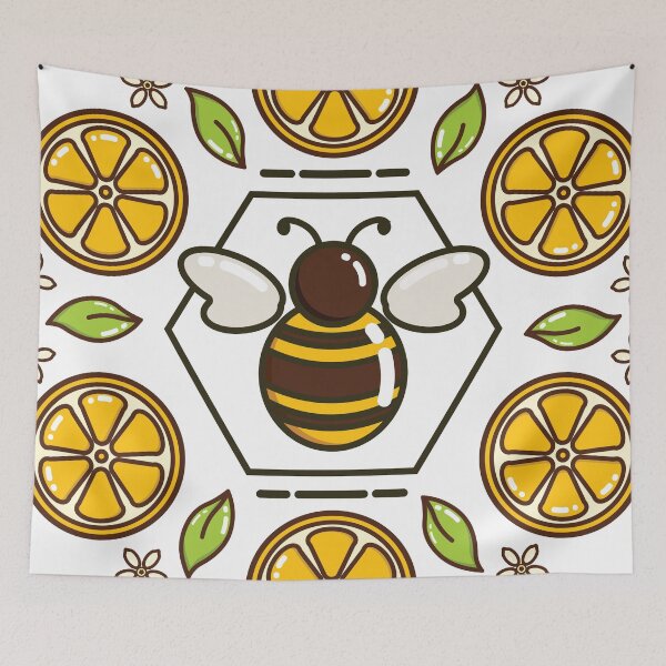Item preview, Honey Bee and Lemon Mandala | White designed and sold by Wintre2.
