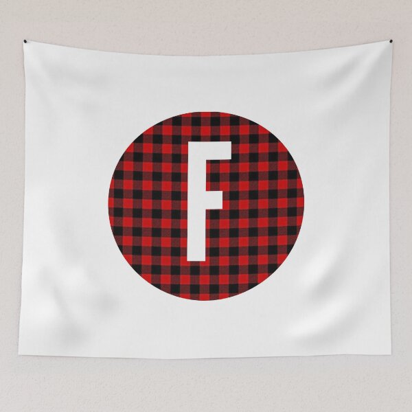 Item preview, Monogram letter F flannel design designed and sold by JustSeasons.