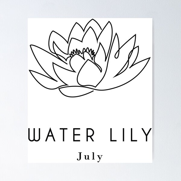 Item preview, Minimalist July Birth Flower designed and sold by CiaraPrints.