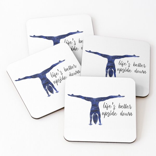 Item preview, Life's Better Upside Down Handstand Blue designed and sold by VibrantFlight.