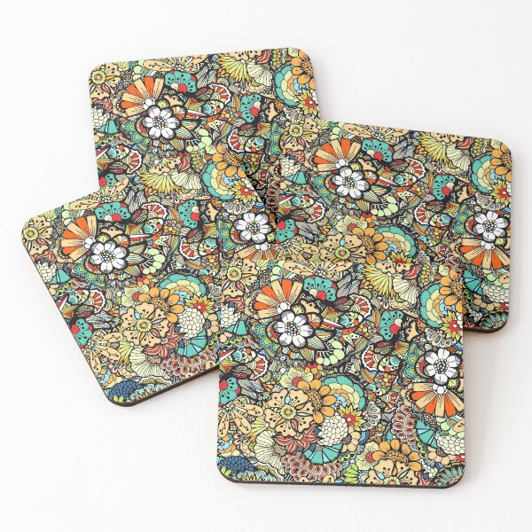 Item preview, Flowers Seamless Pattern Decorative Funny Doodle Plants designed and sold by Red-ElYoubi.
