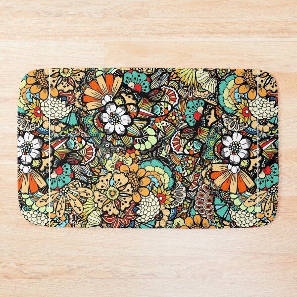Item preview, Flowers Seamless Pattern Decorative Funny Doodle Plants designed and sold by Red-ElYoubi.