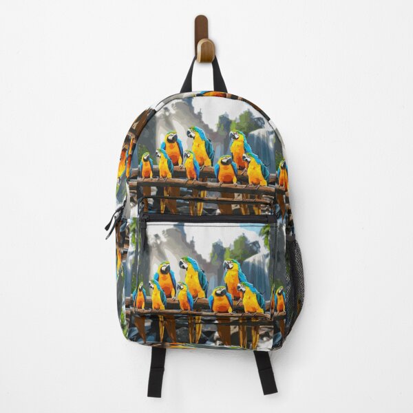 Item preview, parrots in a meeting, designed and sold by Karine Dupras.