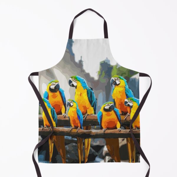 Item preview, parrots in a meeting, designed and sold by Karine Dupras.