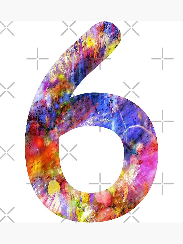 Number 6 Colorful Six Gift