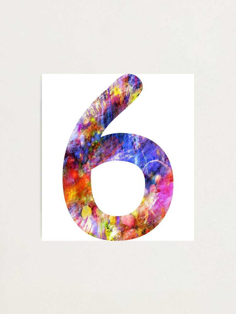Number 6 Colorful Six Gift
