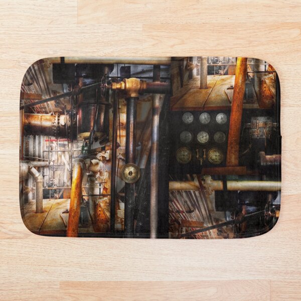 Steampunk - Plumbing - Pipes Bath Mat