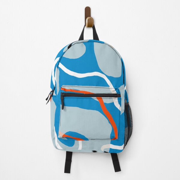 Item preview, Abstract Blue Orange White Black Shapes designed and sold by hewn505.