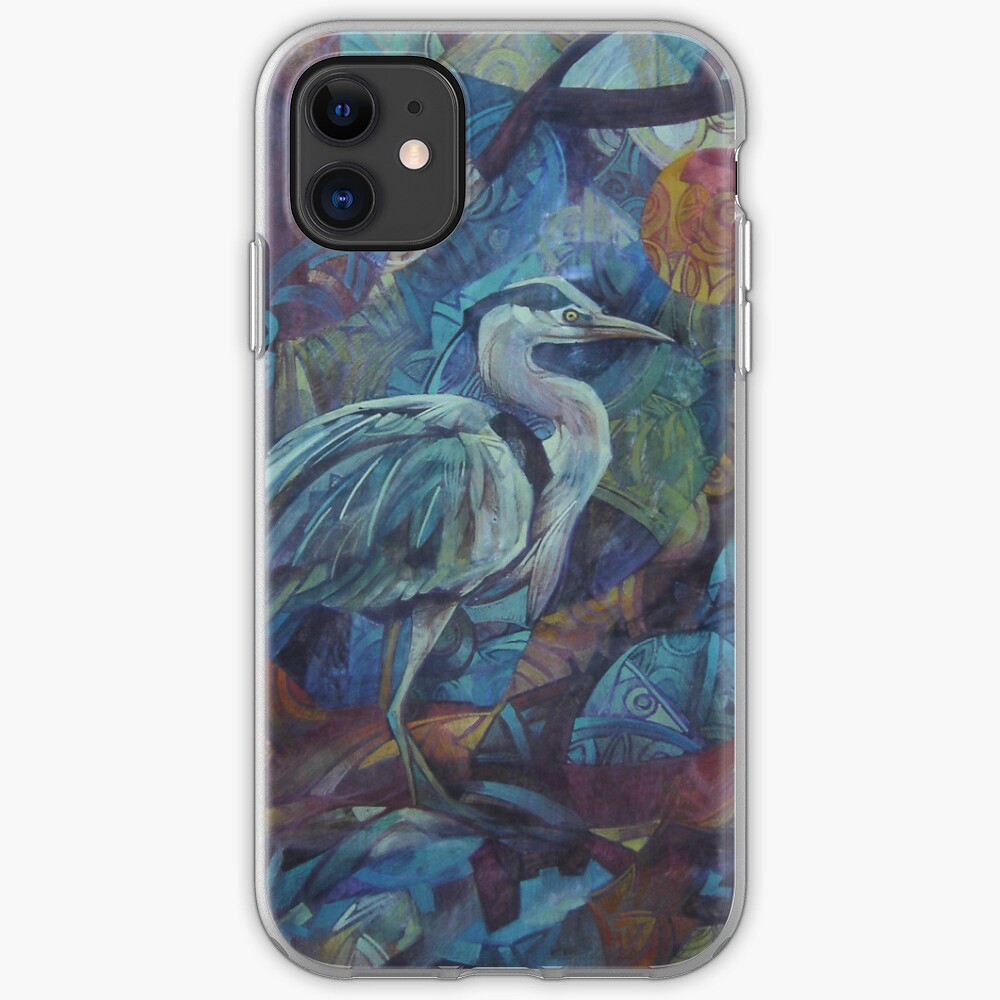 grey heron iPhone Case & Cover