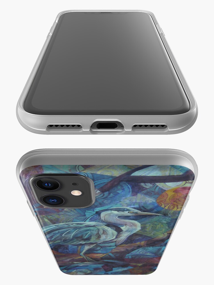 Alternate view of grey heron iPhone Case & Cover