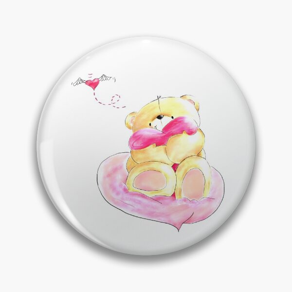 Item preview, Cute Forever Friends Bear Holding Heart Pillow designed and sold by Lavenna.
