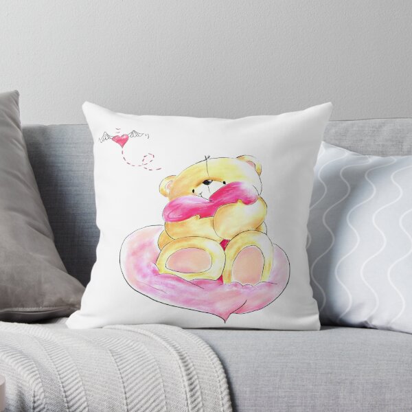 Valentines Day Love Bear Throw Pillow Couch Bed Sofa Lumbar Pillow