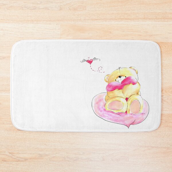 Item preview, Cute Forever Friends Bear Holding Heart Pillow designed and sold by Lavenna.