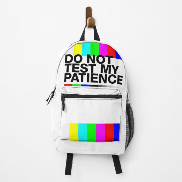 Item preview, "Do not test my patience" error message, no signal, test screen designed and sold by TrueType.