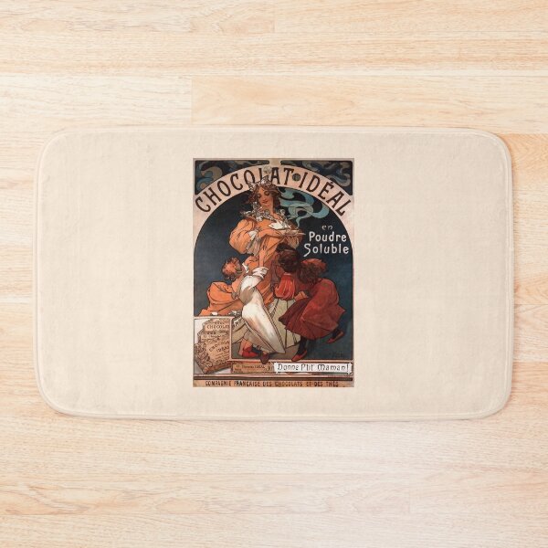 Item preview, Chocolat Ideal Vintage Advertisement - Alphonse Mucha 1897 Art Nouveau designed and sold by molamode.