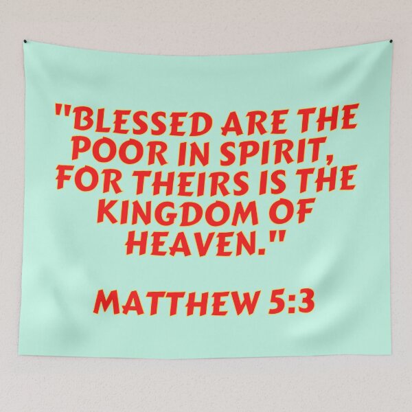 Item preview, Bible Verse Matthew 5:3 designed and sold by Prayingwarrior.