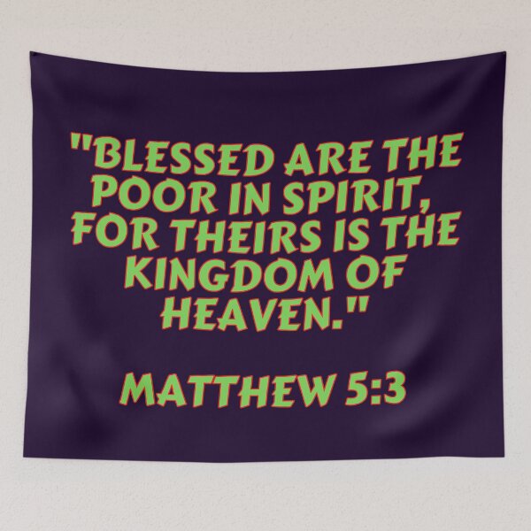Item preview, Bible Verse Matthew 5:3 designed and sold by Prayingwarrior.