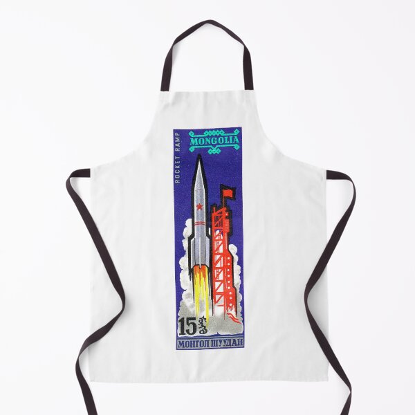 Item preview, Vintage 1963 Mongolia rocket ramp postage stamp designed and sold by NVDesigns.