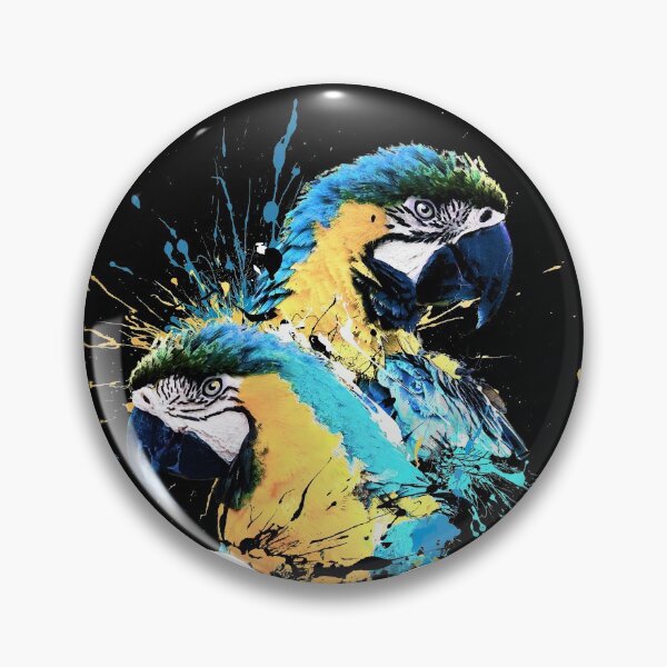 Item preview, Color Splatter Parrots Parrot Dad Black designed and sold by Alienphysique.
