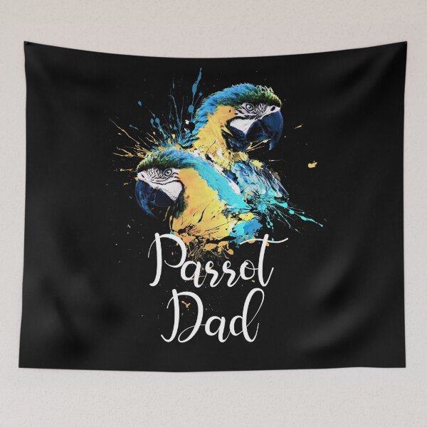 Item preview, Color Splatter Parrots Parrot Dad Black designed and sold by Alienphysique.
