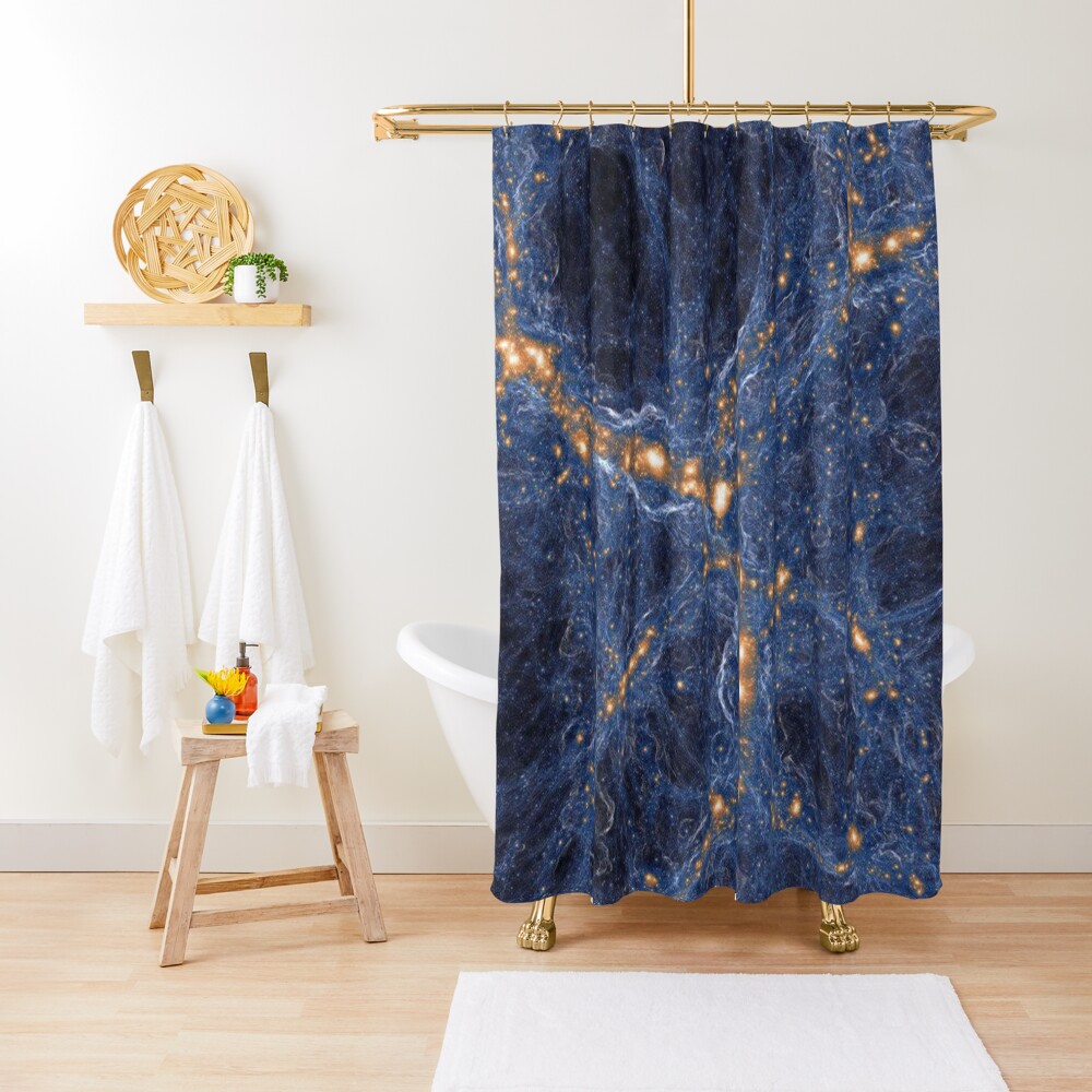Our Home Supercluster, Laniakea, supercluster of galaxies Shower Curtain