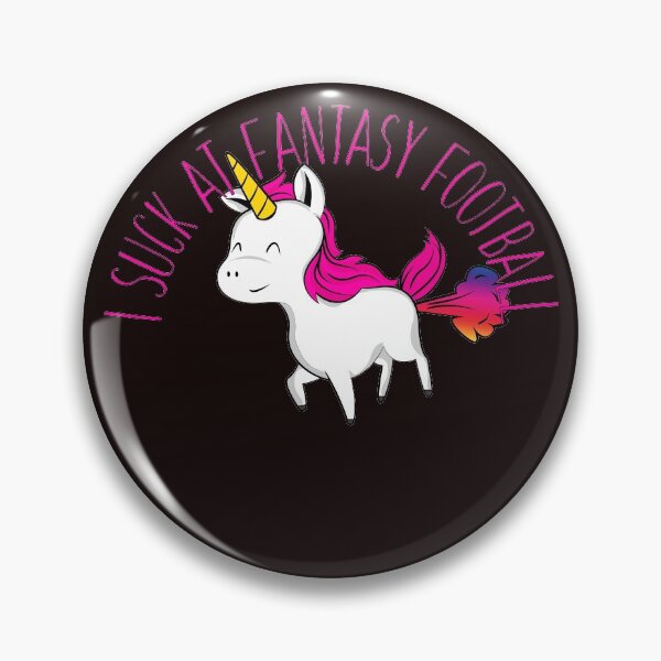 Item preview, I Suck at Fantasy Football - Farting Unicorn designed and sold by TrndSttr.