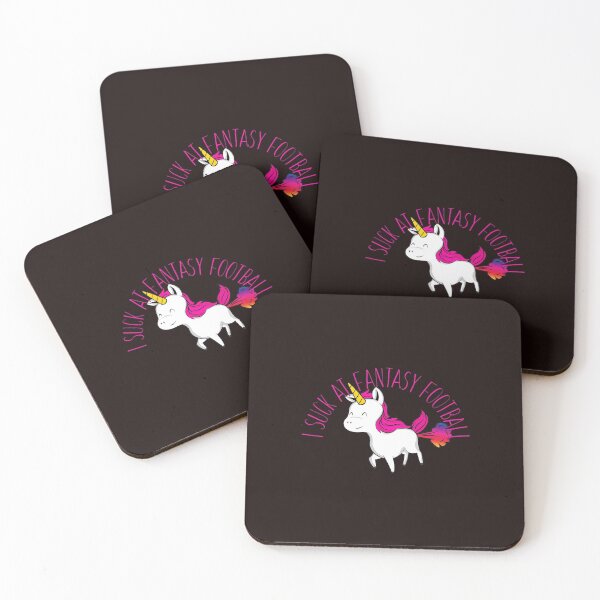Item preview, I Suck at Fantasy Football - Farting Unicorn designed and sold by TrndSttr.