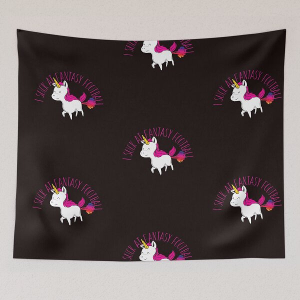 Item preview, I Suck at Fantasy Football - Farting Unicorn designed and sold by TrndSttr.