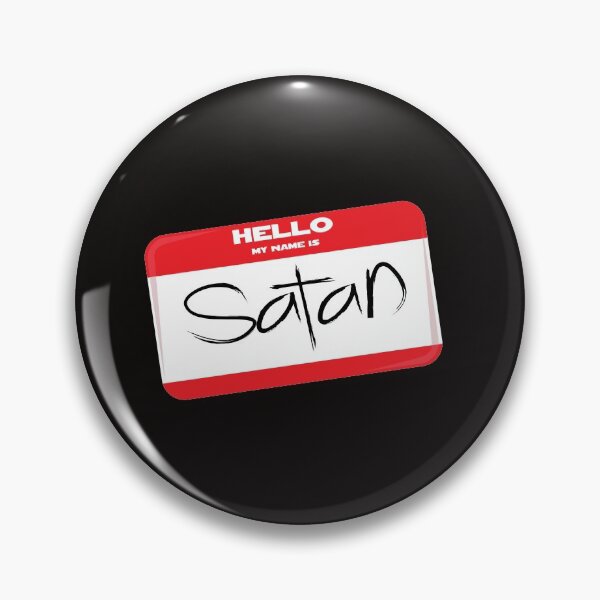 Item preview, Satan Name Tag Halloween Tee Shirt designed and sold by TrndSttr.