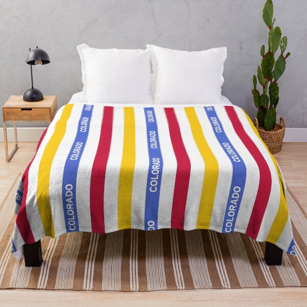 Artikelvorschau, Kleurrijk Colorado Stripes Design - Rood, Blauw, Geel entworfen und verkauft von ExploreColorado.