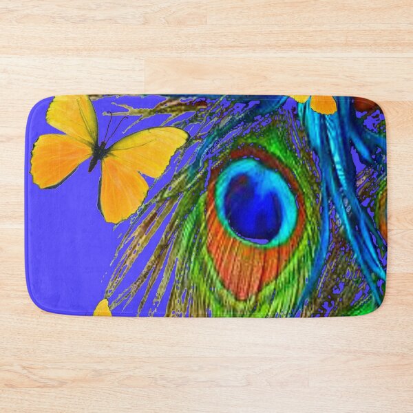 Artikelvorschau, BLUE PEACOCK & YELLOW BUTTERFLY ABSTRAKTES MUSTER ART entworfen und verkauft von sharlesart.