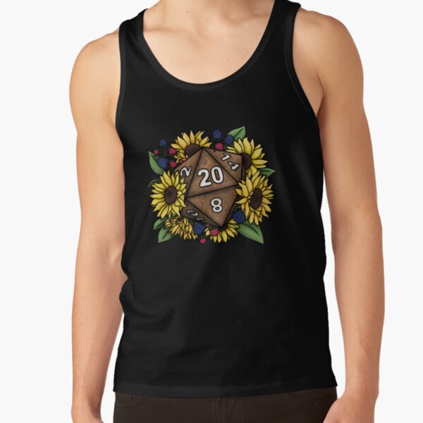 Sunflower D20 Tabletop RPG Gaming Dice Tank Top