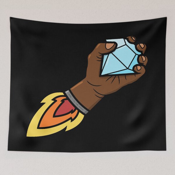 Item preview, Diamond Hands to the Moon (Dark Skin Tone) designed and sold by DartsAndCrafts.