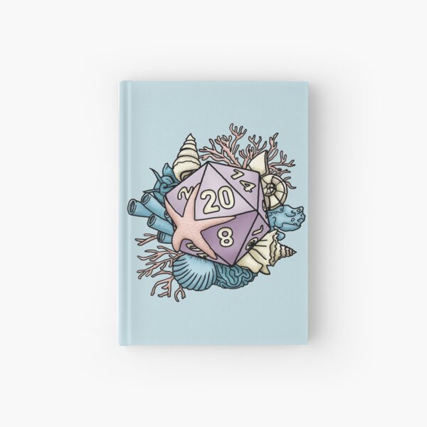 Mermaid D20 Tabletop RPG Gaming Dice Hardcover Journal