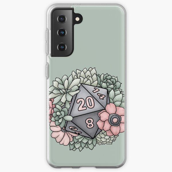 Succulent D20 Tabletop RPG Gaming Dice Samsung Galaxy Soft Case