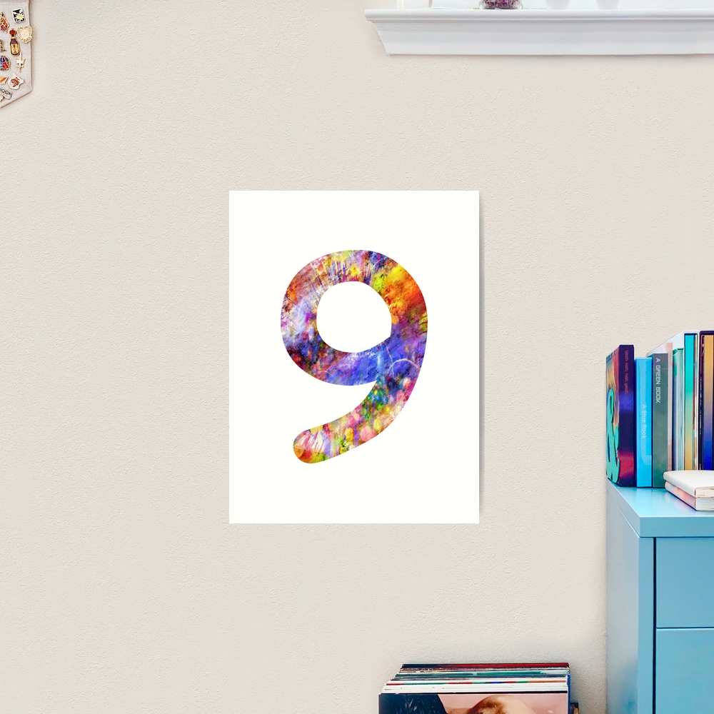 Number 9 Colorful Nine Gift