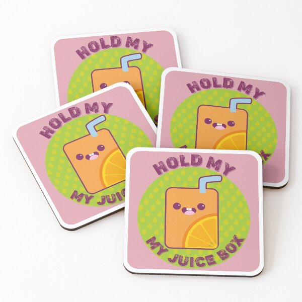 Item preview, Hold my juice box, cute kawaii orange juice with straw designed and sold by Mylittleprints.