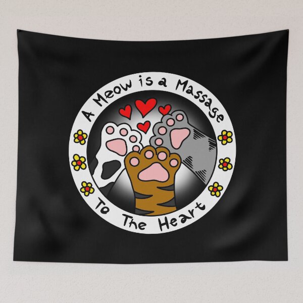 Item preview, A meow is a massage to the heart designed and sold by PandaTatuShop.
