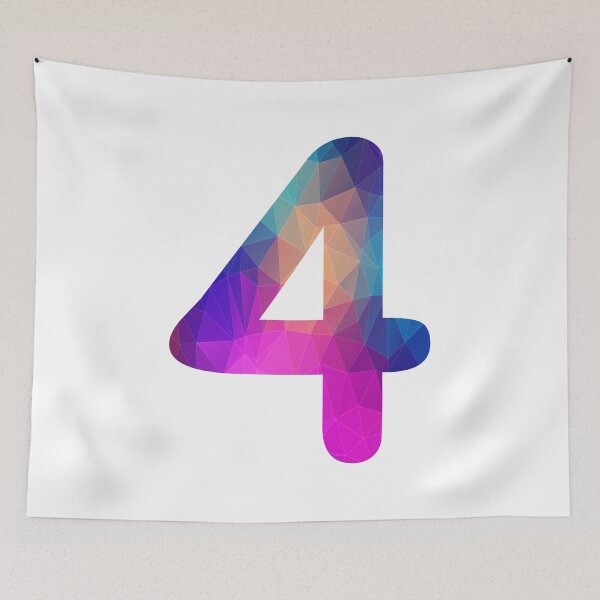 Item preview, Number 4 Colorful Art Funny Four Gift designed and sold by Shariss.