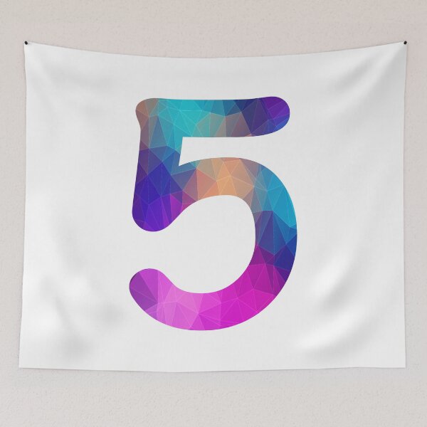 Item preview, Number 5 Colorful Art Funny Five Gift designed and sold by Shariss.